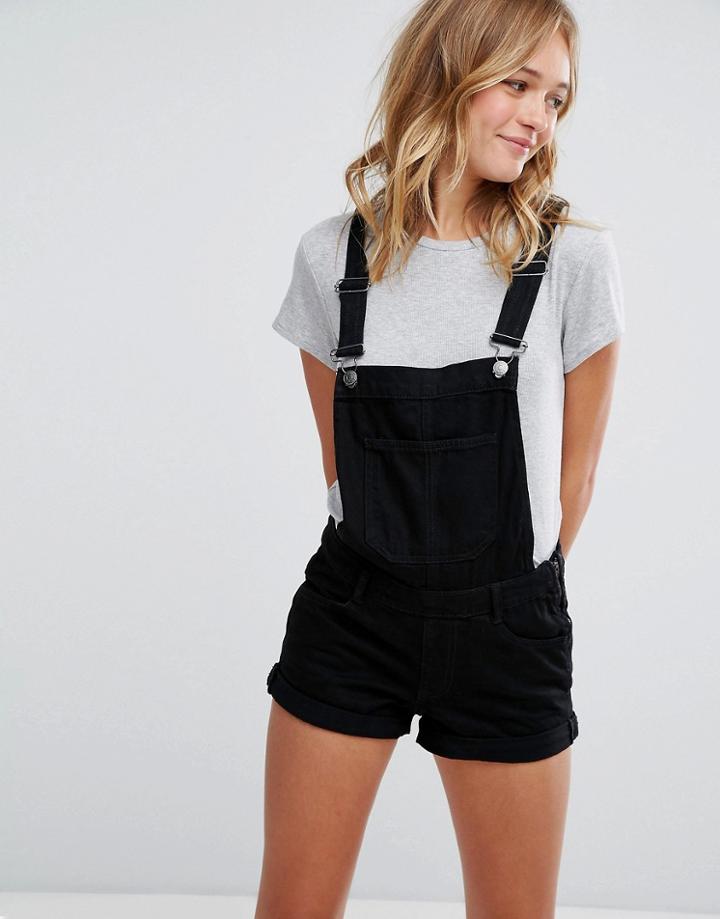 Pull & Bear Denim Overall - Black