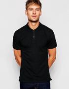 Selected Homme Pique Polo Shirt - Black