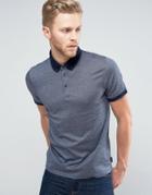 Ted Baker Polo With Contrast Collar - Navy