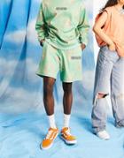 Crooked Tongues Shorts With All Other Print In Green - Part Of A Set