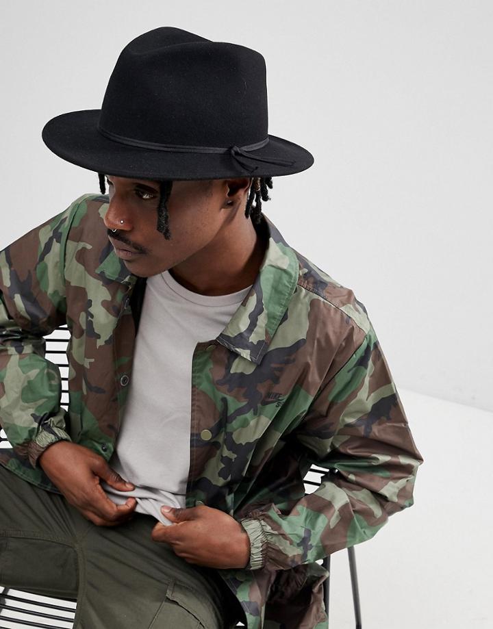 Brixton Coleman Fedora In Black - Black