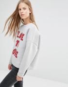 Ganni Slave To Love Sweatshirt - Paloma Melange