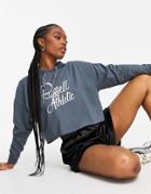 Russell Athletic Foil Print Hoodie In Gray-black