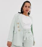 Unique21 Hero Gold Button Blazer - Green
