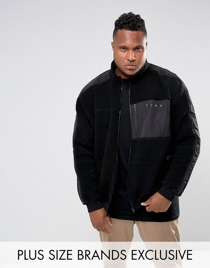 Puma Plus Borg Jacket In Black Exclusive To Asos 57658402 - Black