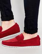 Hugo By Hugo Boss Suede Loafers - Red
