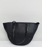 Accessorize Structured Winged Tote Bag In Black - Black