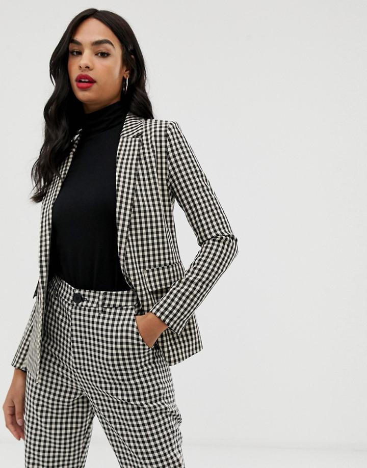 Fashion Union Houndstooth Blazer Two-piece - Multi