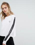 Cheap Monday Long Sleeve Top With Skull Logo - White