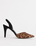 New Look Leopard Sling Back Heel - Brown