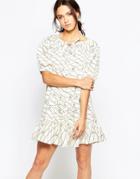 Ivana Helsinki Olga Printed Drop Waist Dress