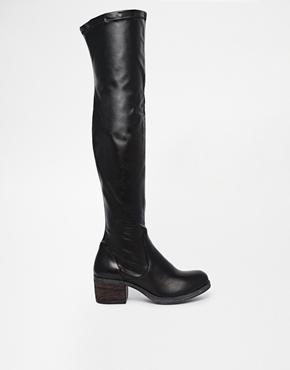 Aldo Elealla Block Heel Over The Knee Boots - Black