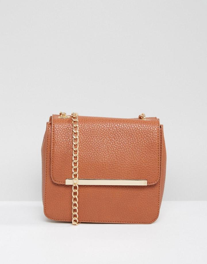 Yoki Crossbody Bag With Hardware Detail - Tan