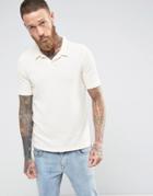 Selected Homme Polo Shirt In Towelling Fabric - Cream