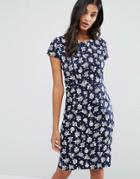 Poppy Lux Serita Rose Dot Shift Dress - Blue