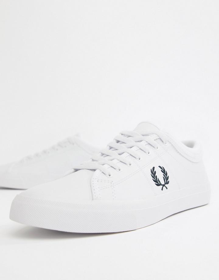 Fred Perry Kendrick Leather Sneakers In White - White