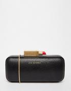 Lulu Guinness Carrie Box Clutch With Lipstick Fastening - Black