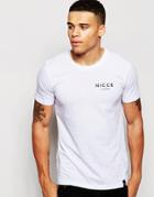 Nicce London T-shirt With Small Chest Logo - White