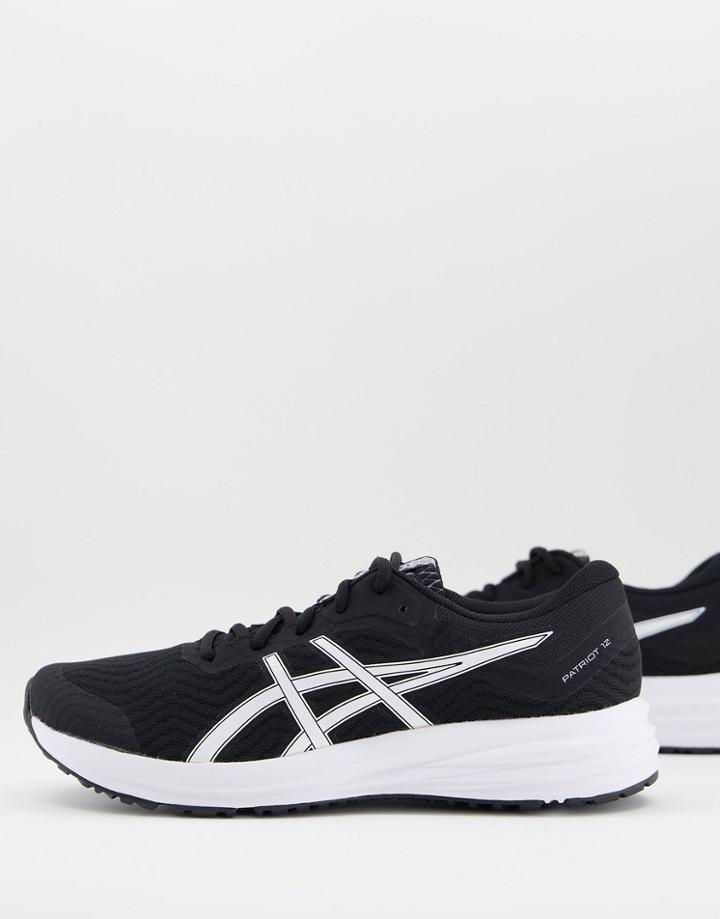 Asics Running Patriot 12 Sneakers In Black And White