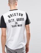 Brixton T-shirt With Back Print In Regular Fit - White