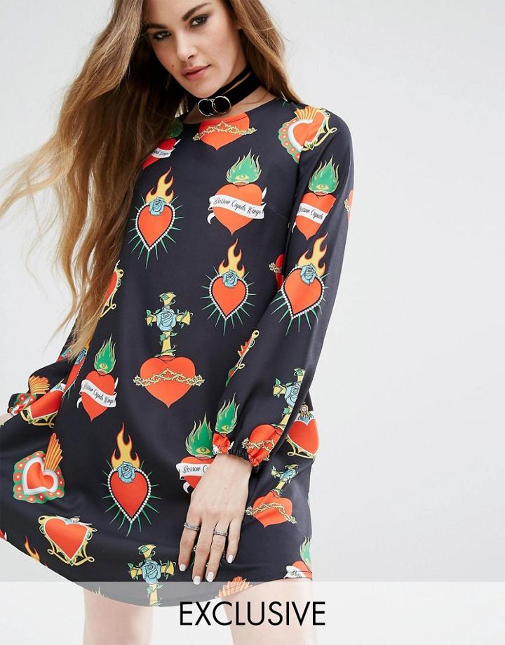 Reclaimed Vintage X Romeo And Juliet Swing Dress - Black