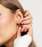Kingsley Ryan Exclusive 12mm Huggie Hoop Earrings With Crystal Drop In Sterling Silver