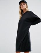 Noisy May Longline Sweat Dress - Black