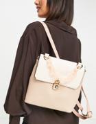 Call It Spring By Aldo Lothauri Padlock Detail Backpack In Bone - Cream-white