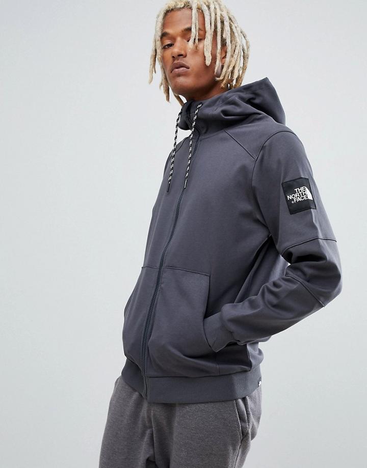 The North Face Fine 2 Full-zip Hoodie In Black - Black