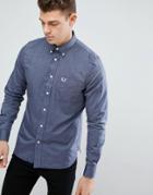 Fred Perry One Pocket Oxford Shirt In Navy - Navy