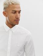 Boss Mabsoot Slim Fit Oxford Shirt In White