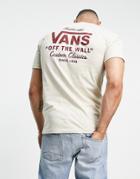 Vans Holder St Classic Back Print T-shirt In Gray-grey