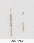 Fiorelli Gold Plated Mis Matched Earrings - Gold