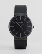 Sekonda Black Leather Watch Exclusive To Asos - Black