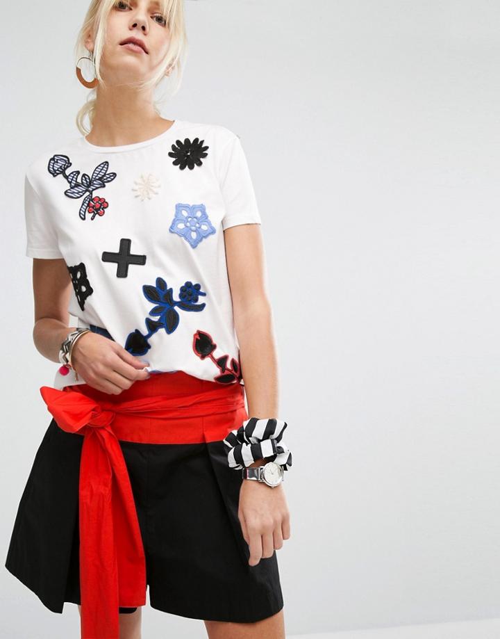 Sportmax Code Baia Badge T-shirt - White