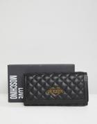 Love Moschino Quilted Foldover Purse - Black