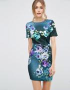 Asos Floral Mini T-shirt Dress - Multi