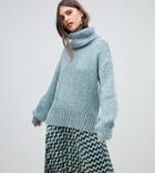 River Island Roll Neck Sweater In Green - Green