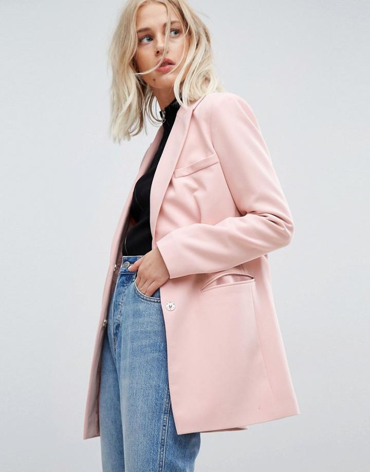 Asos Tailored Easy Mansy Blazer - Pink