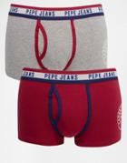 Pepe Jeans 2 Pack Edgware Boxers - Gray