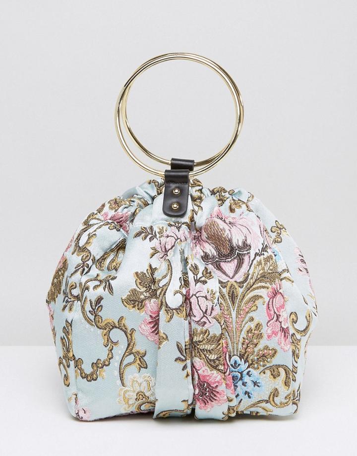 Asos Ring Detail Fabric Pouch Bag - Multi