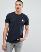 Abercrombie & Fitch Large Pop Icon Crew Neck T-shirt In Black - Black