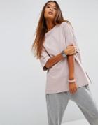 Asos Top In Oversized Boxy Fit - Mink
