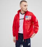 Reclaimed Vintage Revived Windbreaker With Sleeve Print - Red