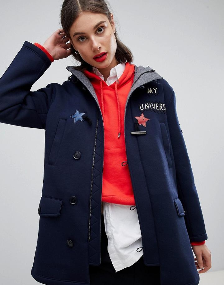 Emporio Armani My Universe Bonded Duffle Coat - Navy