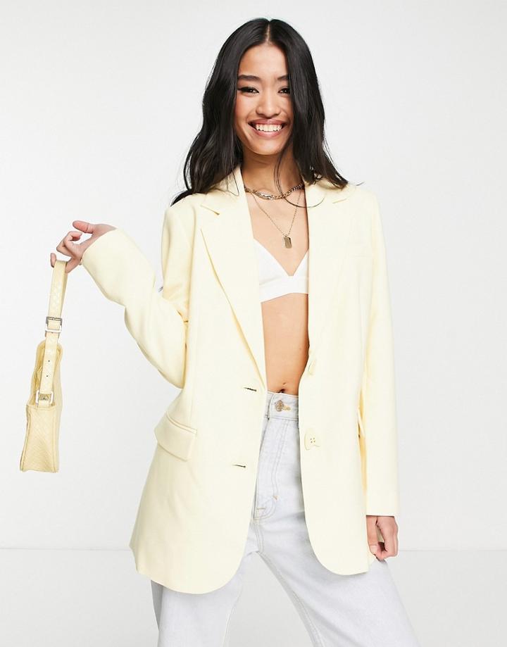 Urban Revivo Relaxed Blazer In Yellow