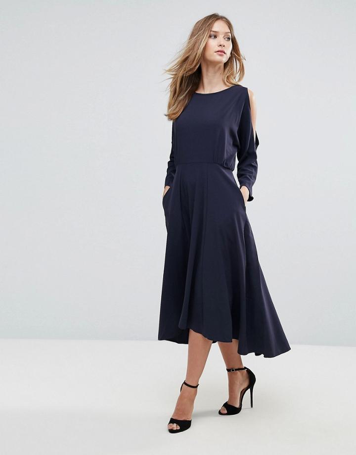 Closet Cold Shoulder Hi-lo Dress - Multi