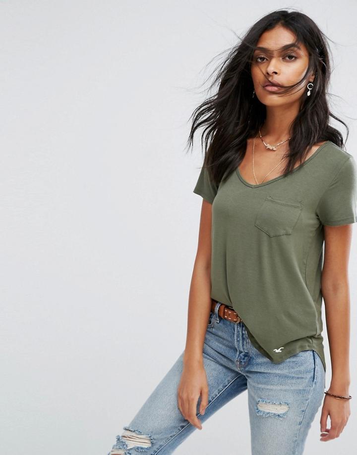 Hollister Drapey Voop T-shirt - Green