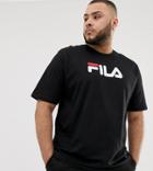 Fila Plus Eagle T-shirt With Large Logo In Black - Black