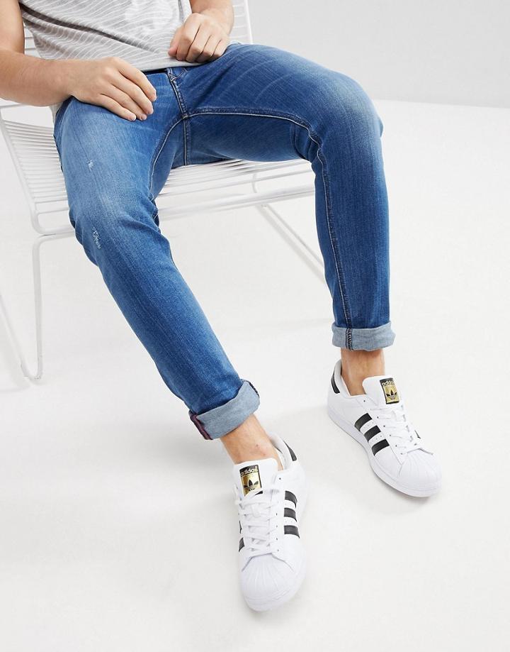 Diesel Tepphar Skinny Jeans In Mid Wash - Blue